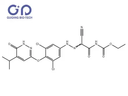 CAS No.920509-33-7,(Z)-ethyl (2-cyano-2-(2-(3,5-dichloro-4-((5-isopropyl-6-oxo-1,6-dihydropyridazin-3-yl)oxy)phenyl)hydrazono)acetyl)carbamate